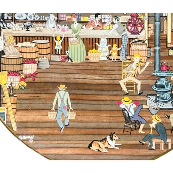 Royal Doulton General Store Plate From American Tapestries Collection - Picture 5 of 5